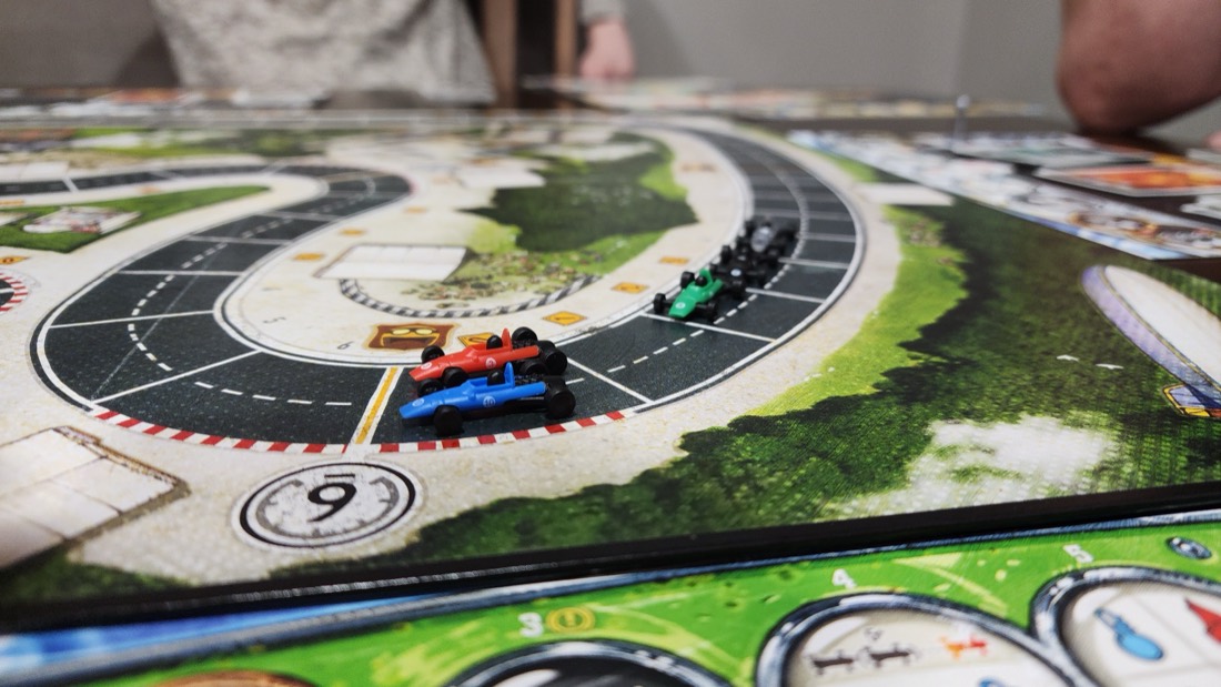 Formula racing board game